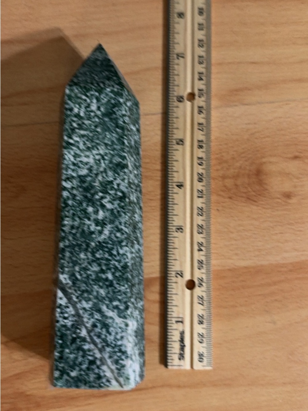 Green Marble Obelisk Accent - Home Accents 7” tall 1-2 lbs